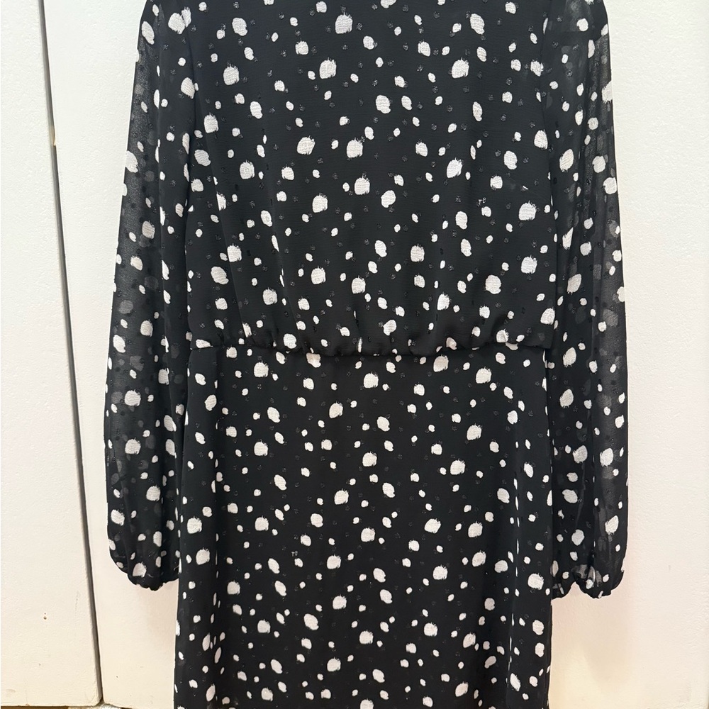 Ted Baker London Black and White Shimmer Mini Dress